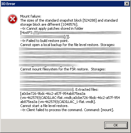 VeeamRestoreError